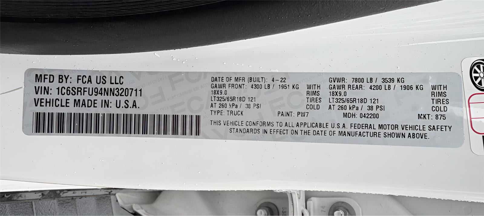 2022 RAM 1500 TRX Crew Cab 4x4 5'7' Box